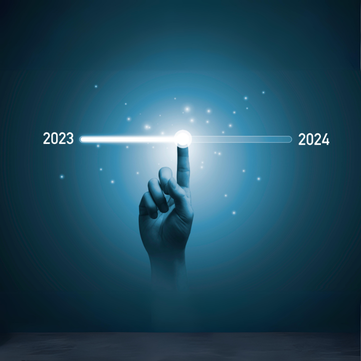 Finger sliding on scale inbetween 2023 and 2024