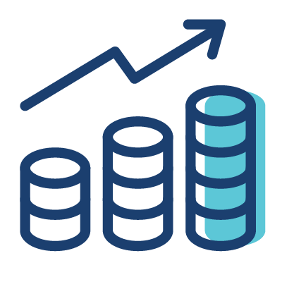 icon of cylinder data graph