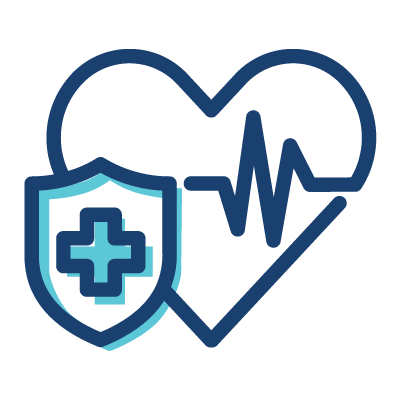 Heart and shield icon